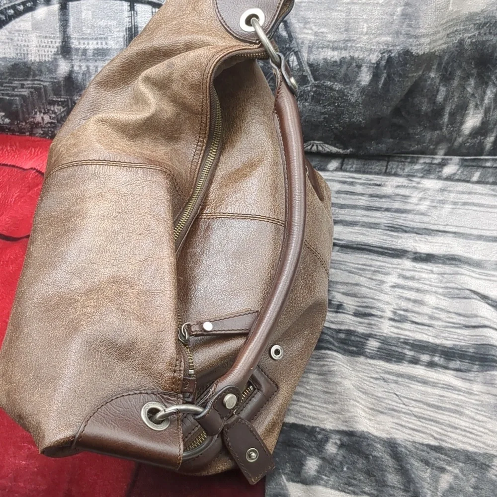 Tano Large Brown Leather Tote Bag